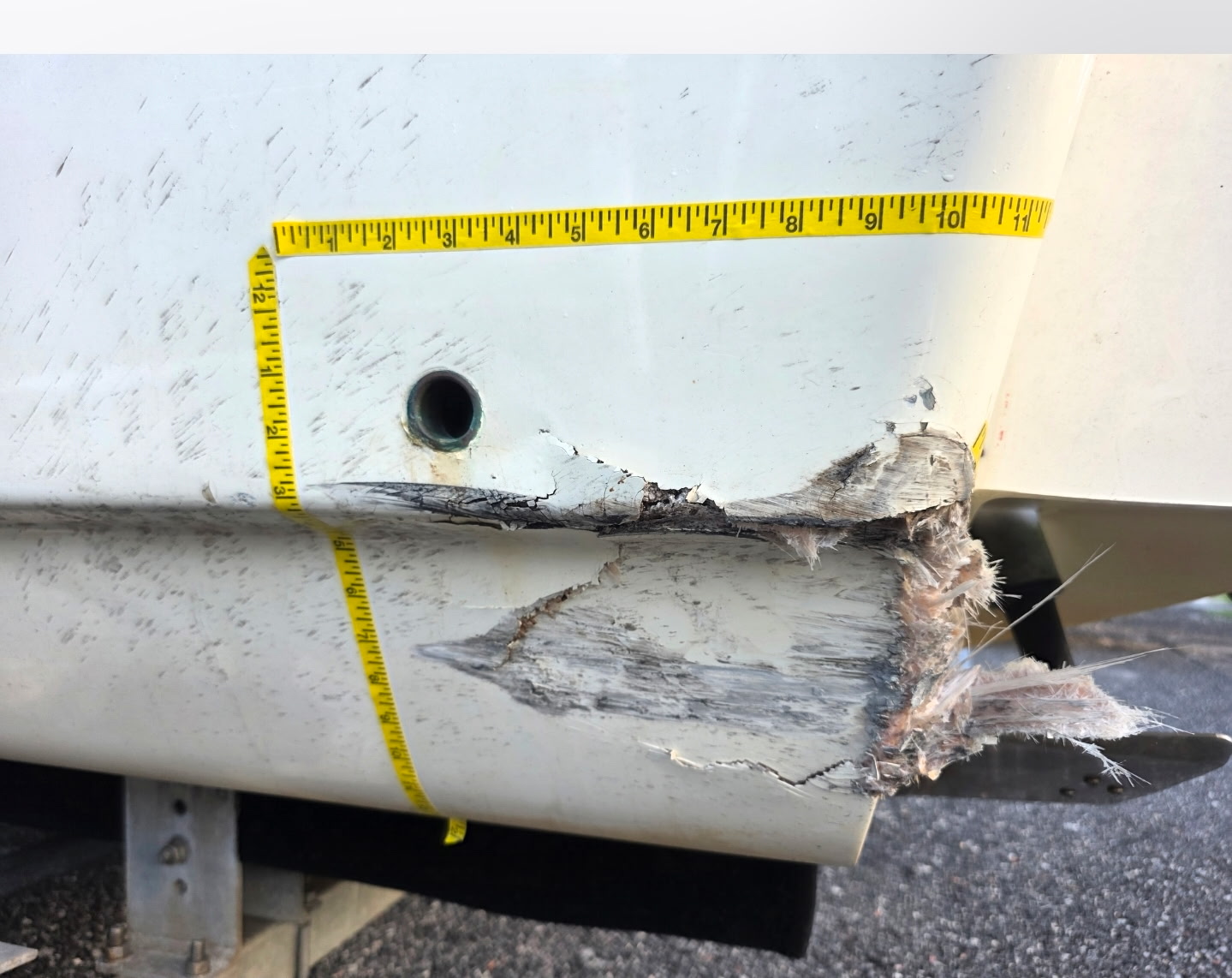 Before: helm and console area worn and dirty